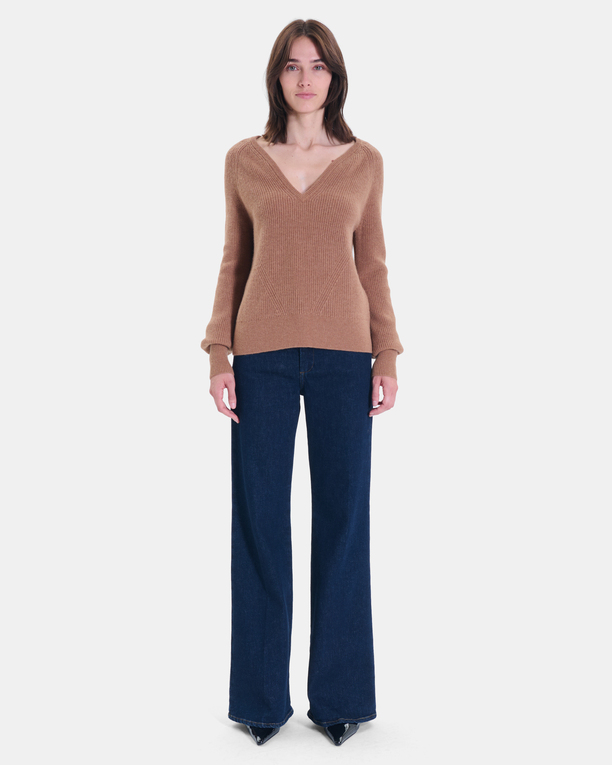 Pull Ness Pull en laine mérinos cannelle ZAPA