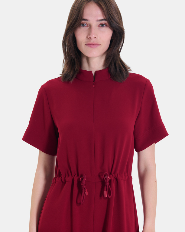 Robe Ribelle Robe mi-longue rouge carmin à manches courtes ZAPA