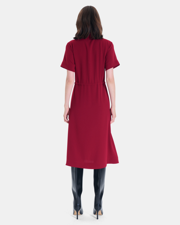 Robe Ribelle Robe mi-longue rouge carmin à manches courtes ZAPA