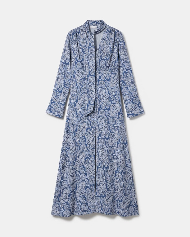 Robe Remila Robe longue fluide imprim&eacute; cachemire ZAPA