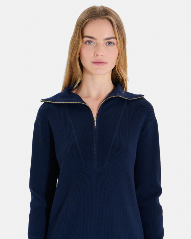Robe Ryta Robe droite nocturne col zippé manches longues ZAPA