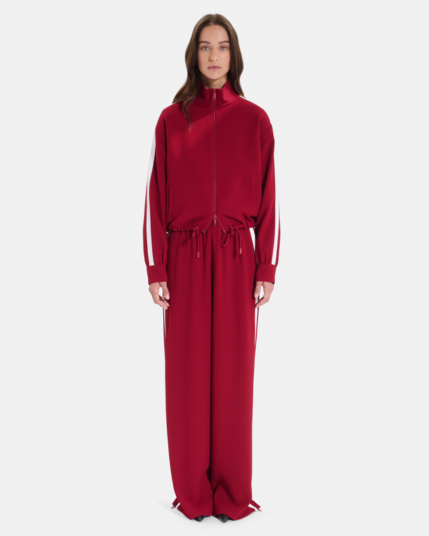 Veste Bercilli Veste zippé rouge carmin à col montant ZAPA