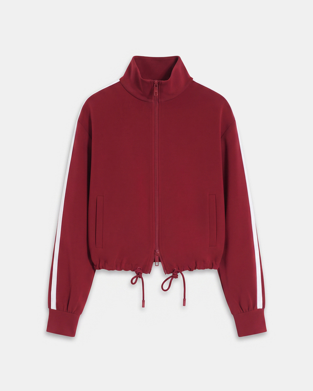 Veste Bercilli Veste zippé rouge carmin à col montant ZAPA