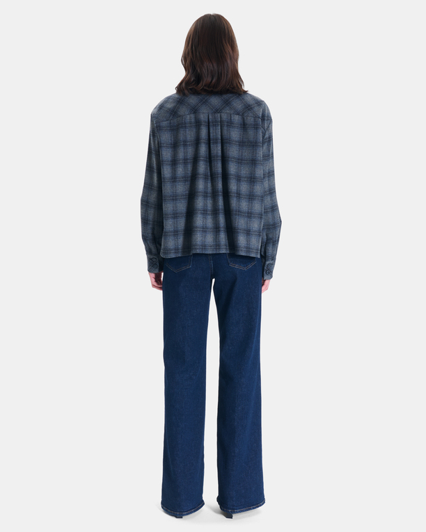 Veste Vasya Veste chemise à carreaux gris ZAPA