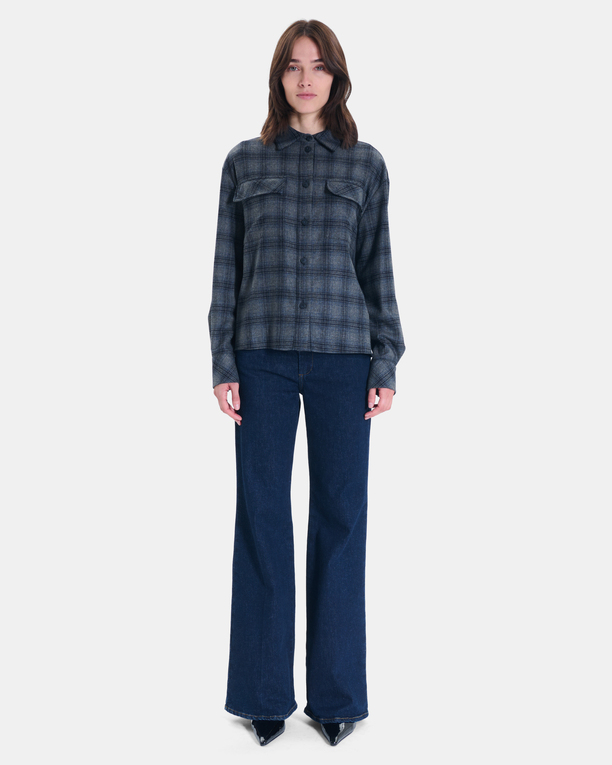 Veste Vasya Veste chemise à carreaux gris ZAPA