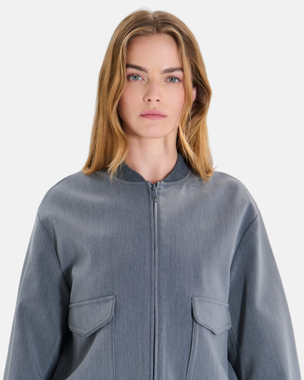 Veste Vila Veste courte bomber gris chiné ZAPA
