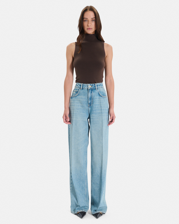 Jean Pamover Jean droit en coton vintage blue ZAPA