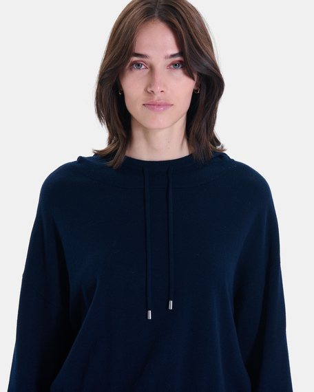 Pull parina pull &agrave; capuche en laine nocturne zapa