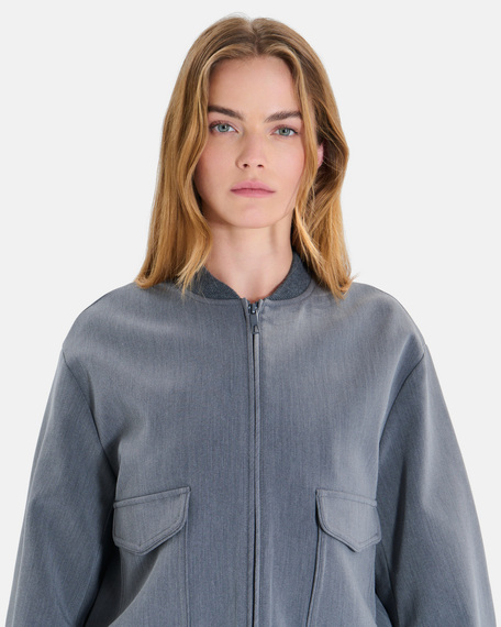 Veste vila veste courte bomber gris chin&eacute; zapa