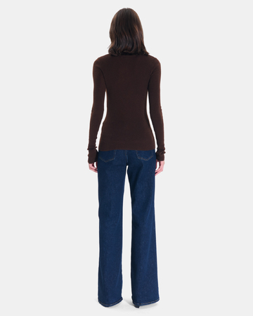 Pull Nord Pull en maille côtelée chocolat ZAPA