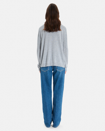 Pull Pila Pull col V en cachemire gris ZAPA