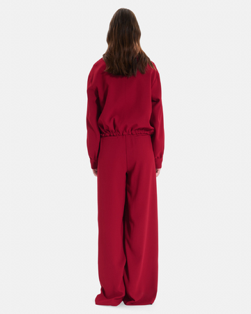 Veste Bercilli Veste zippé rouge carmin à col montant ZAPA