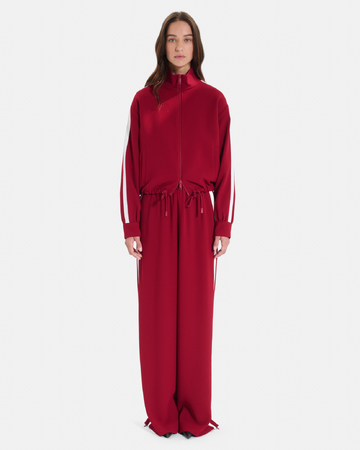 Veste Bercilli Veste zippé rouge carmin à col montant ZAPA