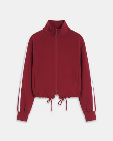 Veste Bercilli Veste zippé rouge carmin à col montant ZAPA
