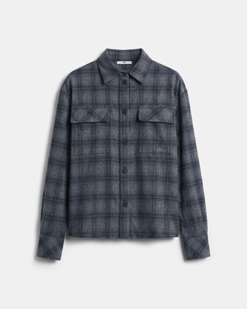 Veste Vasya Veste chemise à carreaux gris ZAPA