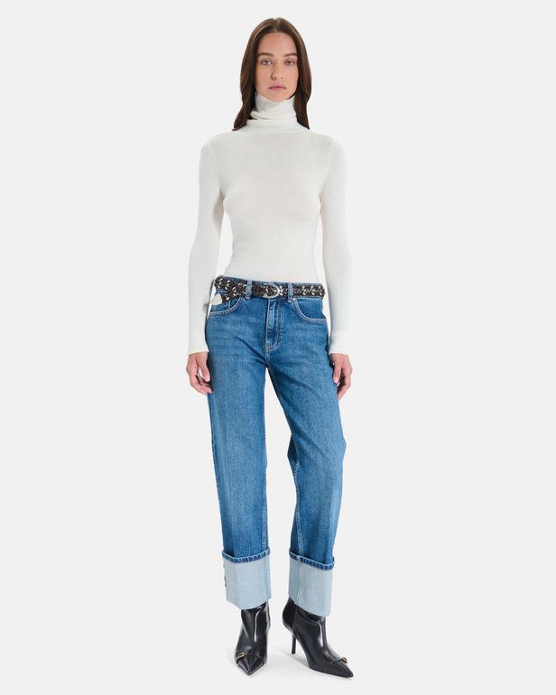 Pull Nord Pull en maille c&ocirc;tel&eacute;e cr&egrave;me ZAPA