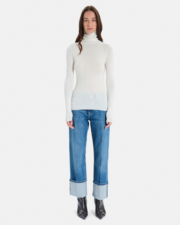 Pull Nord Pull en maille c&ocirc;tel&eacute;e cr&egrave;me ZAPA