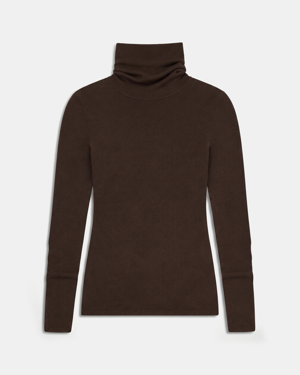 Pull Nord Pull en maille c&ocirc;tel&eacute;e chocolat ZAPA