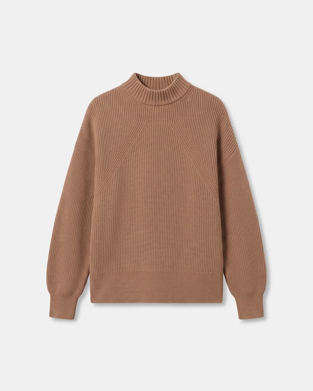 Pull Neila Pull en laine m&eacute;rinos cannelle ZAPA