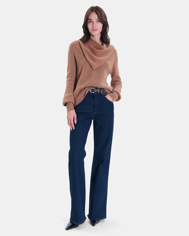 Pull Ness Pull en laine m&eacute;rinos cannelle ZAPA