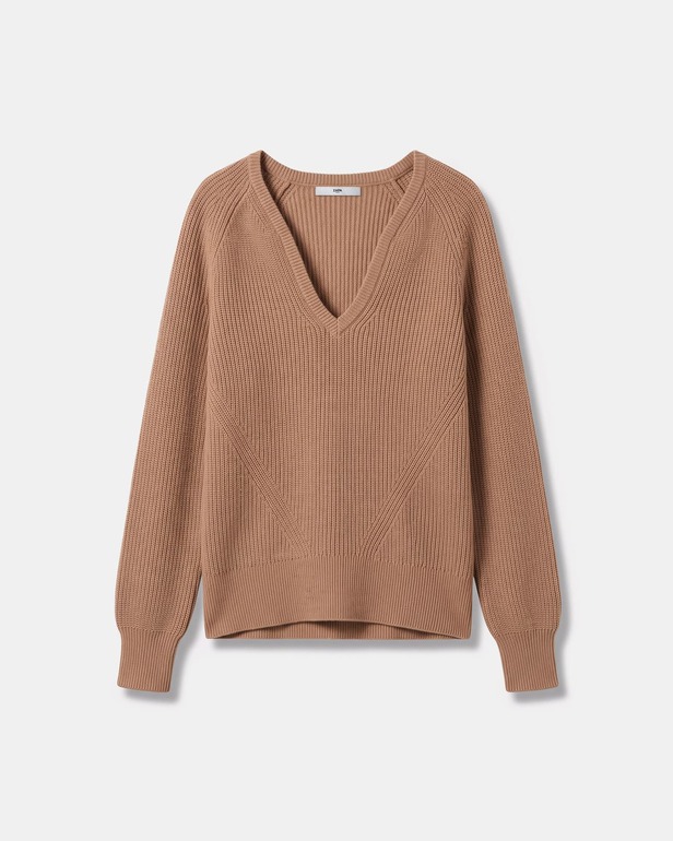 Pull Ness Pull en laine m&eacute;rinos cannelle ZAPA