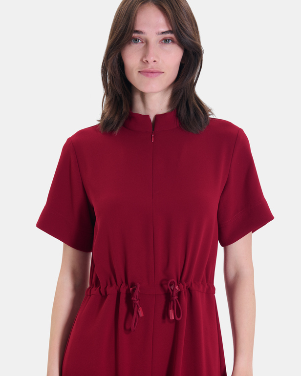 Robe Ribelle Robe mi-longue rouge carmin &agrave; manches courtes ZAPA