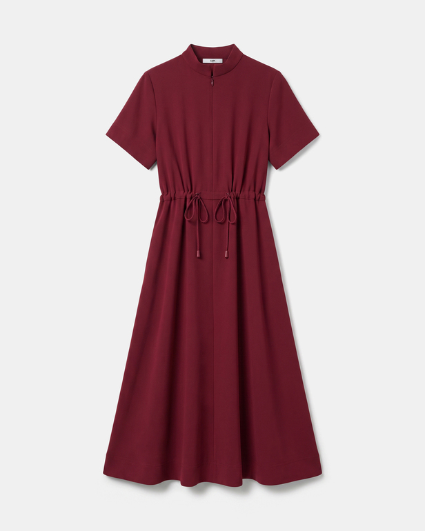 Robe Ribelle Robe mi-longue rouge carmin &agrave; manches courtes ZAPA