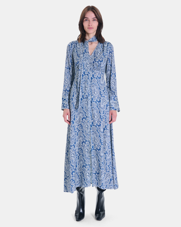 Robe Remila Robe longue fluide imprim&eacute; cachemire ZAPA