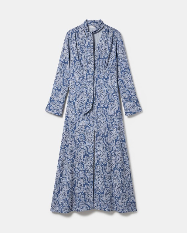 Robe Remila Robe longue fluide imprim&eacute; cachemire ZAPA