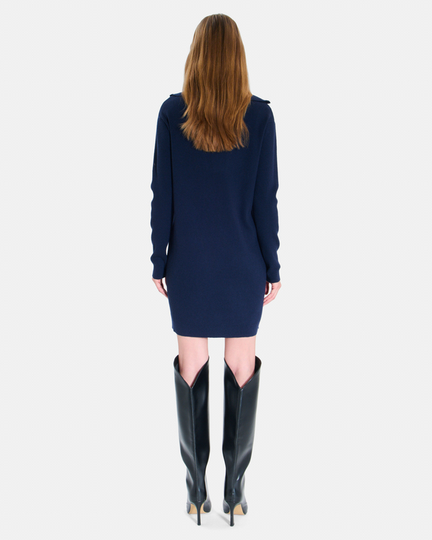Robe Ryta Robe droite nocturne col zipp&eacute; manches longues ZAPA
