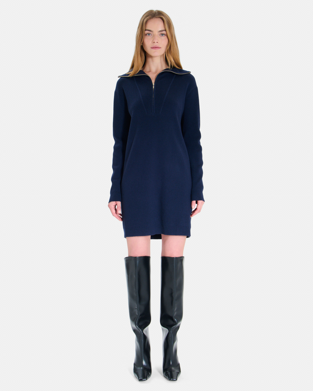 Robe Ryta Robe droite nocturne col zipp&eacute; manches longues ZAPA