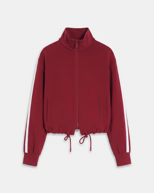 Veste Bercilli Veste zipp&eacute; rouge carmin &agrave; col montant ZAPA