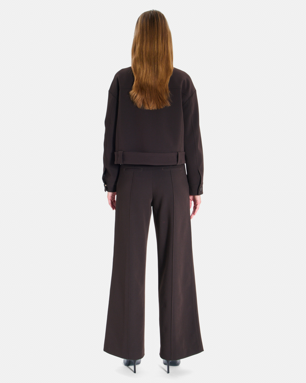 Veste Valencia Veste courte chocolat ceintur&eacute;e ZAPA