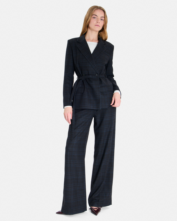 Veste Valy Veste blazer en laine ceintur&eacute;e ZAPA