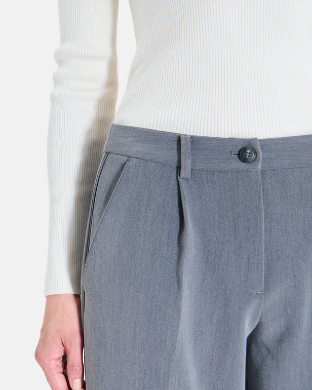 Pantalon Pleyel Pantalon palazzo gris chin&eacute; PLEYEL ZAPA